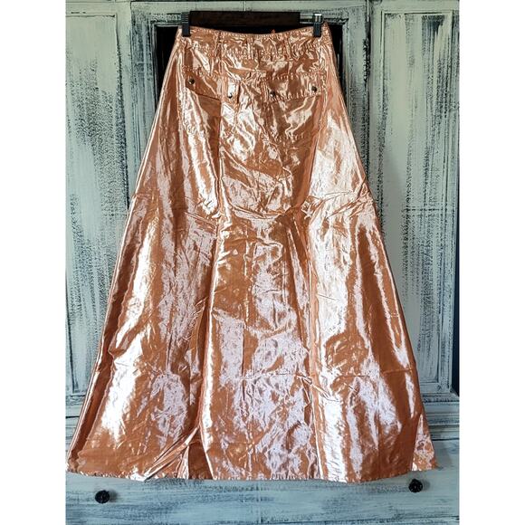 Let Me Be Metallic Cargo Maxi Skirt - New XS - Picture 8 of 8